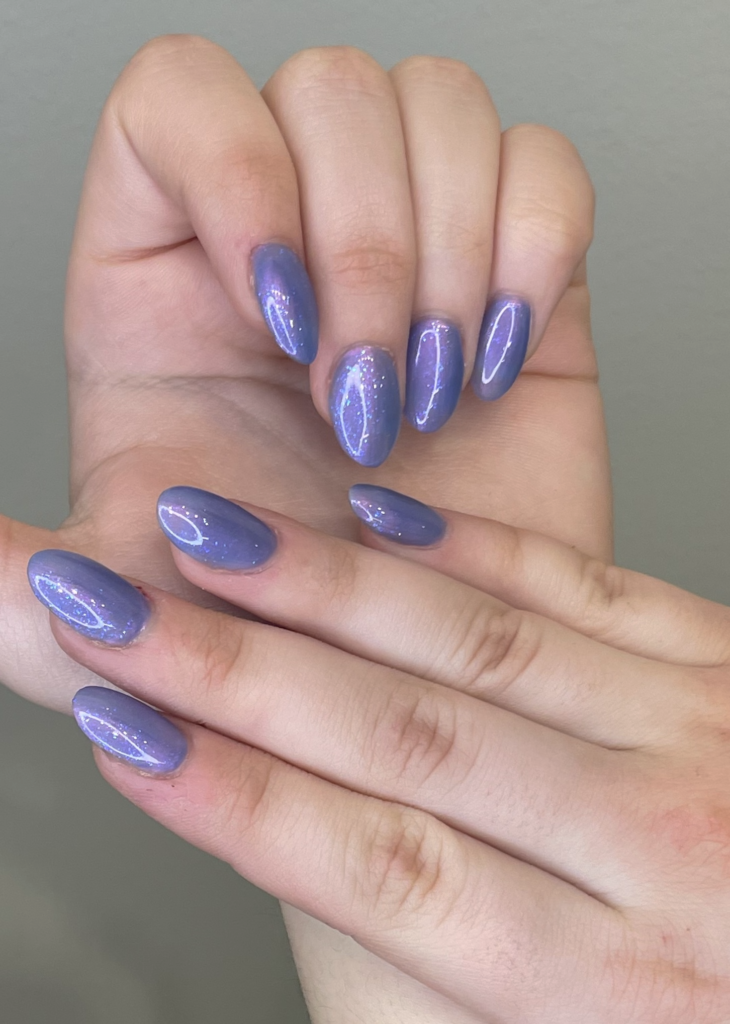 Full Set Manicure Purple Pure Nails Madison WI