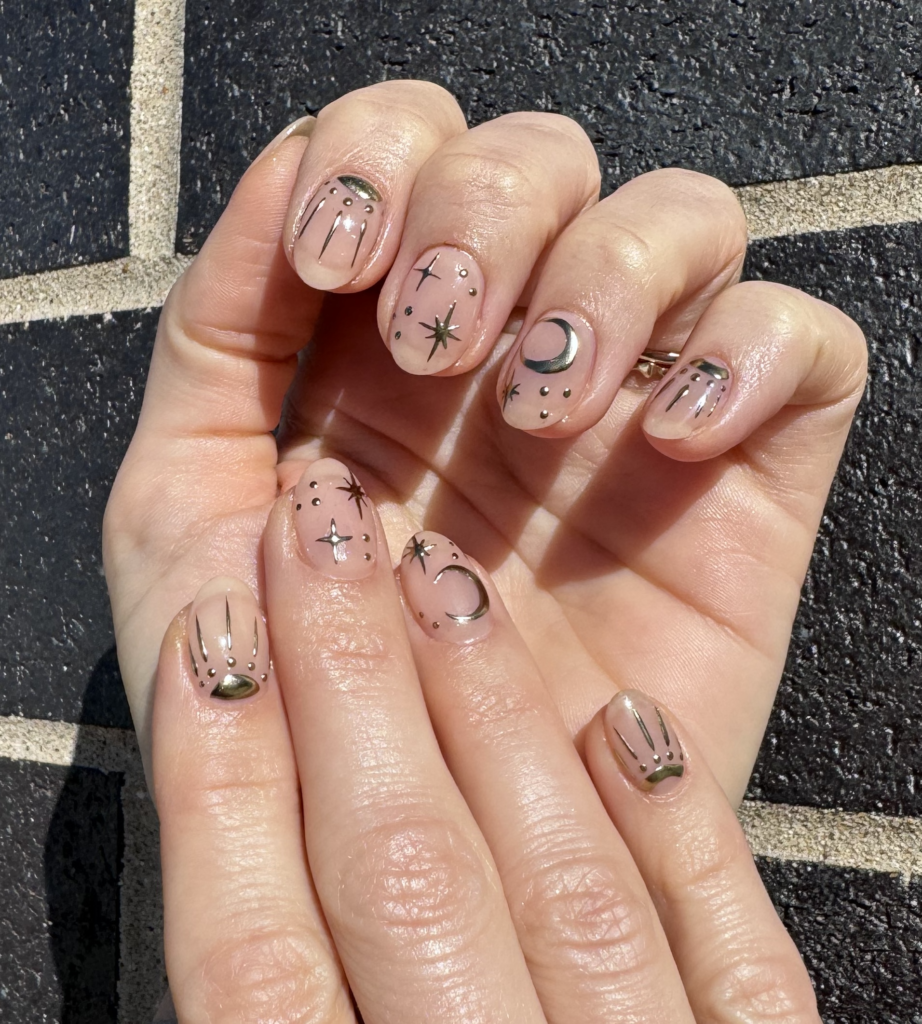 Gel Manicure Chrome Nail Art Pure Nails Madison WI