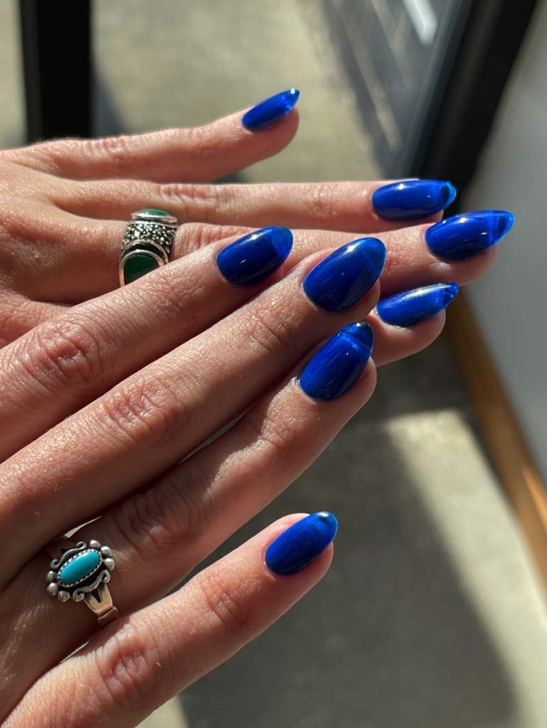 Gel Manicure Blue Jelly Gel Polish Pure Nails Madison WI