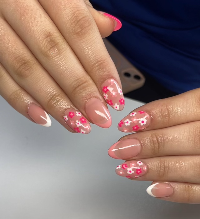 Gel Manicure Pick Flowers Pure Nails Madison WI