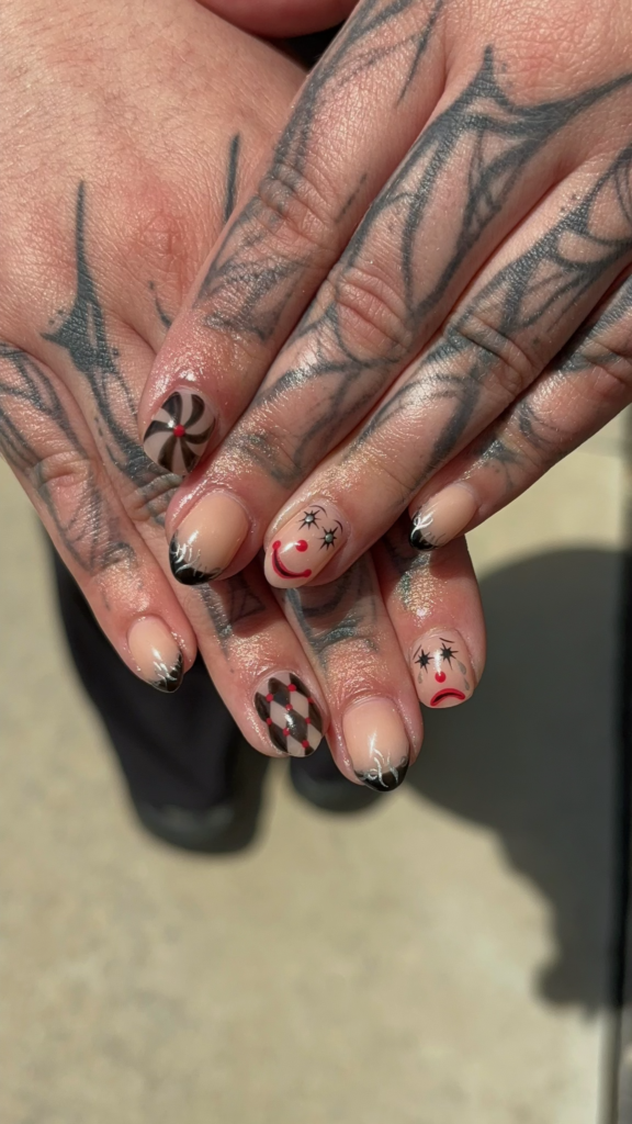 Sculpt Manicure Clown Nails Pure Nails Madison WI