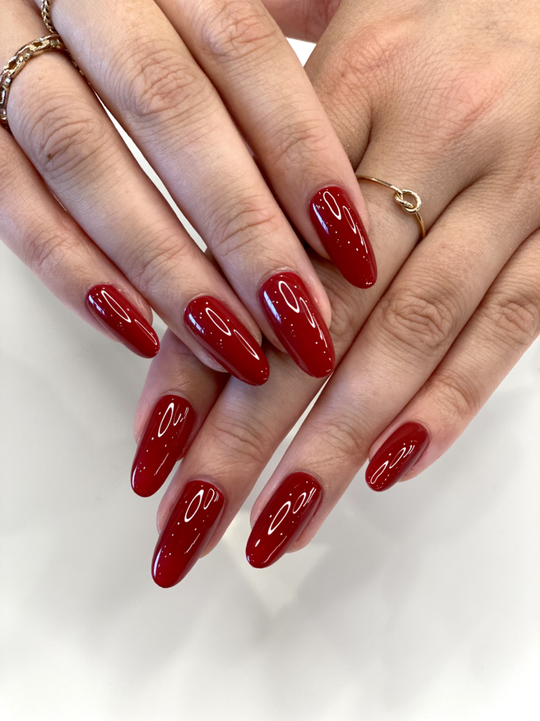 Maroon Gel Manicure Pure Nails Madison Wisconsin