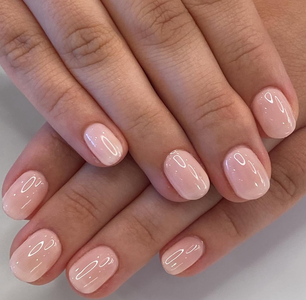 Baby Pink Wedding Nails Pure Nails Madison Wisconsin